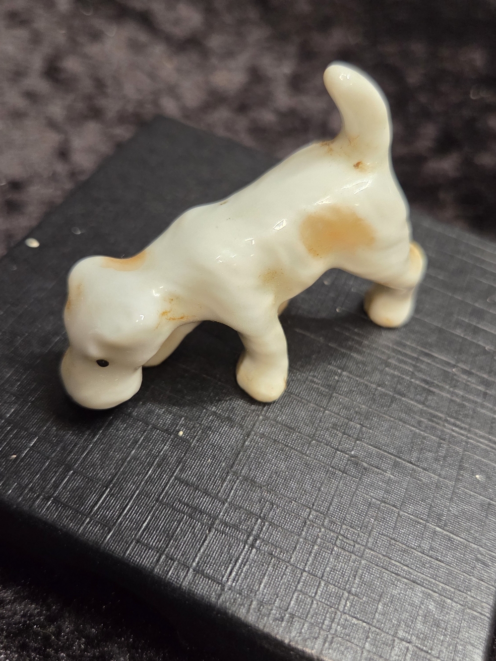 Vintage Miniature Terrier Dog  Ceramic Occupied Japan, 3x3.25 Inches